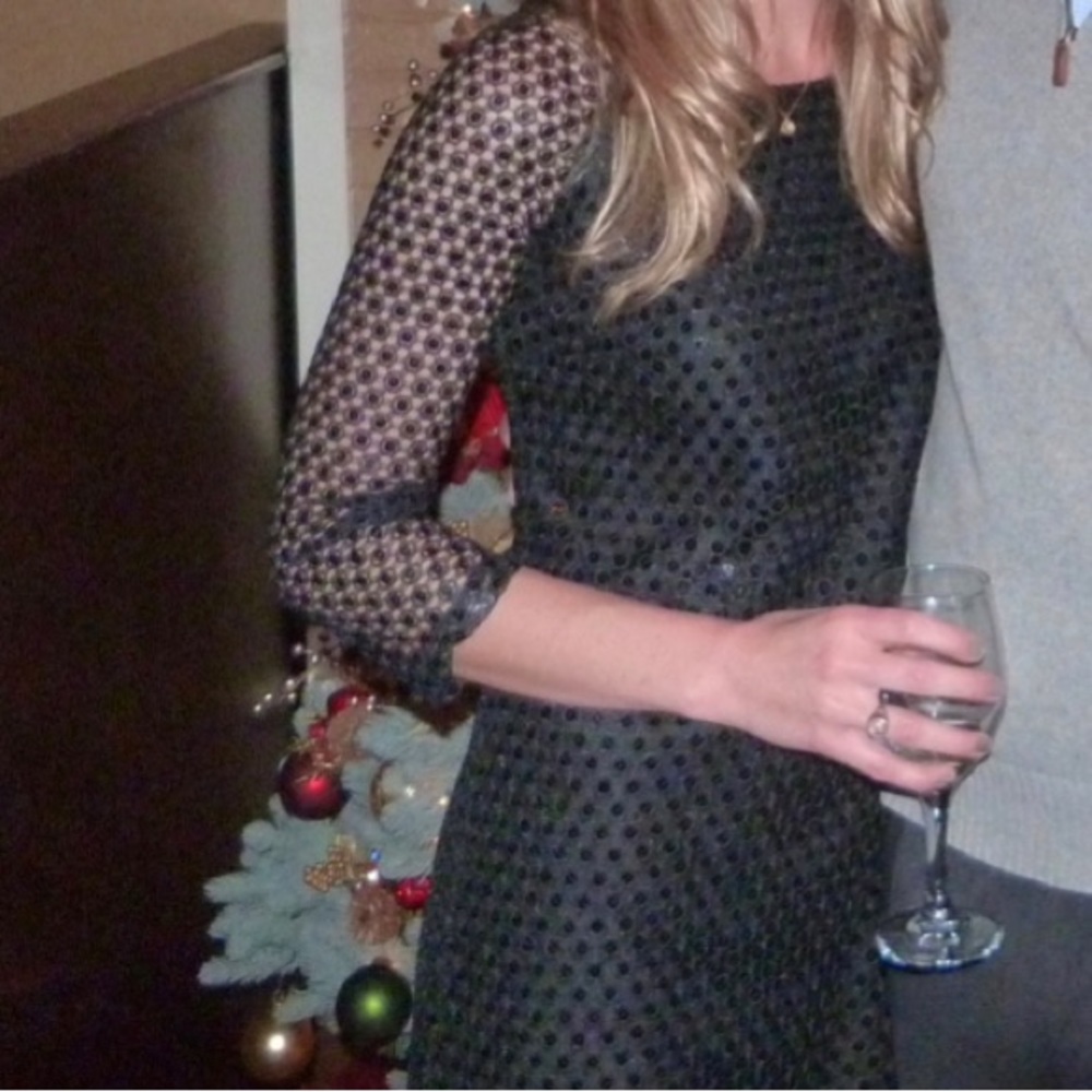 Lilly Pulitzer black sequin cocktail dress size 4